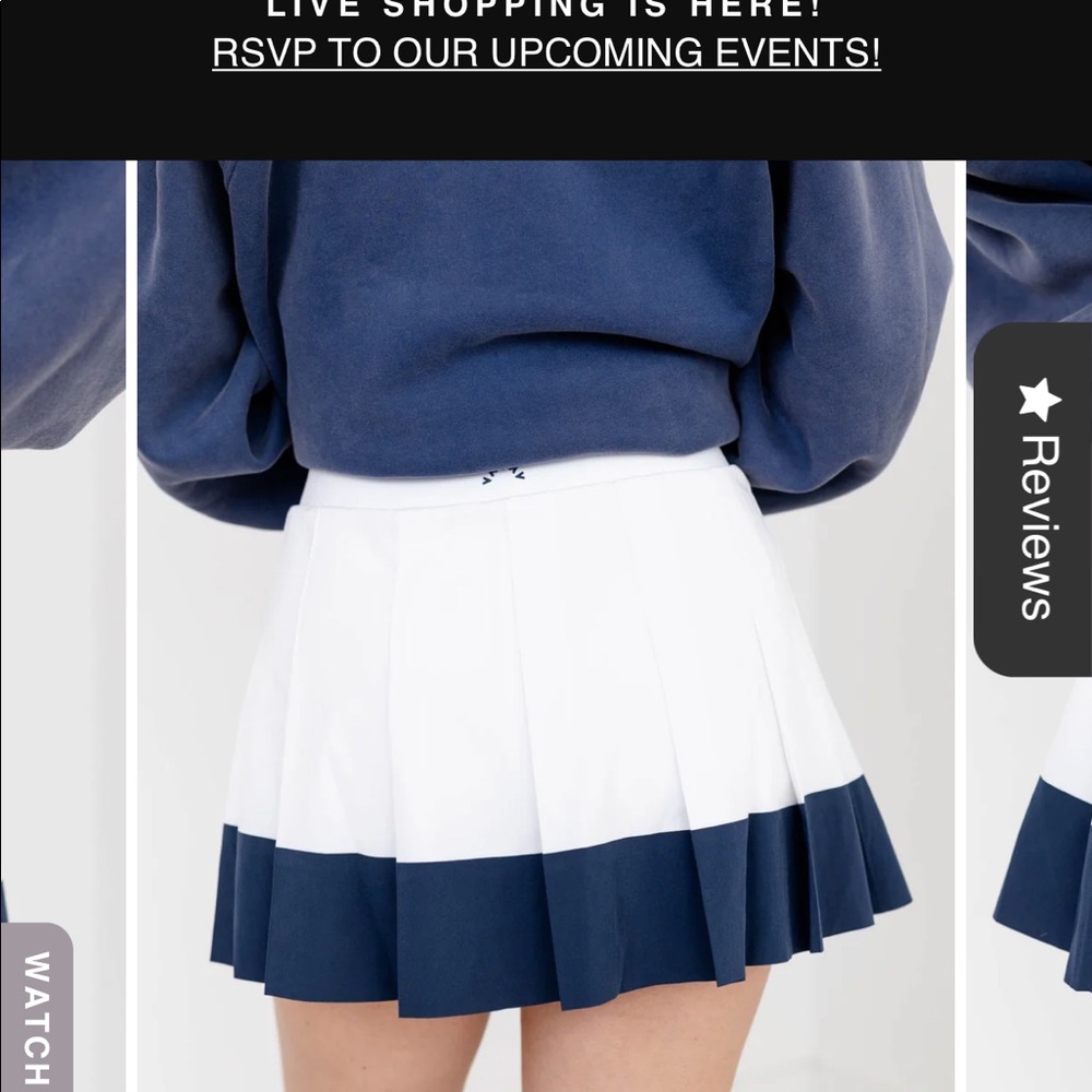 Varley pleated tennis skirt